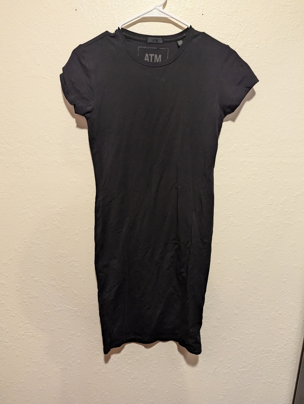 ATM Anthony Thomas Melillo Mini Dress Black Medium Minimalist Normcore